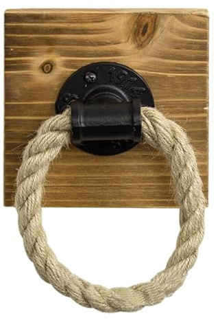 Zerodeko Wooden Towel Ring Wall Mounted Bathroom Holder Space Saving Kitchen Towel Ring with Rounded Edges Safe for Home and Office