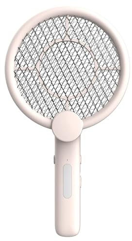 Feloyal Matamoscas Electrica, Raqueta Eléctrica para Mosquitos, Repelente de Mosquitos Plegable y Liviana USB Recargable 3 en 1 para el Jardín del Hogar Camping en Interiores y Exteriores