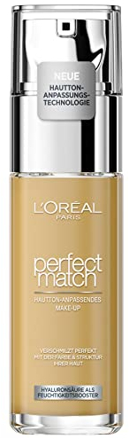 L'Oréal Paris Make up, Flüssige Foundation mit Hyaluron und Aloe Vera, True Match Make-Up, 6.5.N Neutral Medium