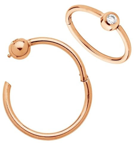 365 Sleepers 10mm Titane Unisexe Gem Articulé Segment BCR Boule Fermeture Anneau Helix Tragus Septum Nez Lèvre Cerceau Boucle D'oreille Piercing Bijoux