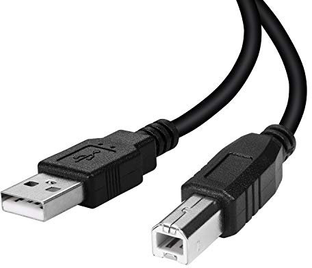 UYGHHK USB Printer Cable, USB 2.0 A Male to B Male, Type B Lead Scanner Cord Plug & play for HP, Brother, Lexmark, Dell, Envy printers and all other A/B devices