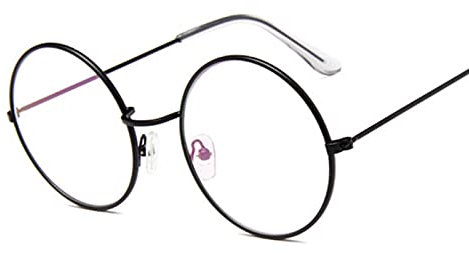 SUBX Occhiali da Sole Rotondi Vintage alla Moda Occhiali da Sole firmati da Donna per Donna Specchio in Lega Color Caramella Rosa Rosso Nero Giallo-Nero