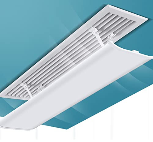 Fadiadem Air Conditioner Flow Deflector Central AC Vent Cover, Adjustable Outlet Air Wing Air Diverter Cover, Anti-Direct Blowing Baffle Windshield, for Vents/RV/Home HVAC/AC/Ceiling Registers