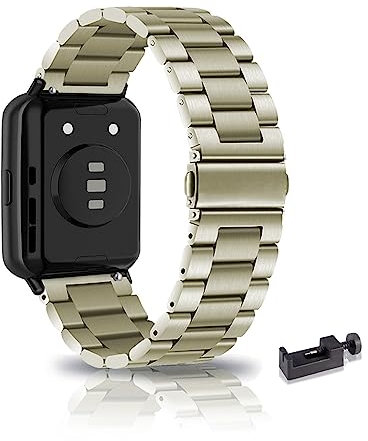 ZUREGO Metall Armband Für Huawei Watch Fit/Watch Fit 2 Armband Metall Frauen Männer, Metallarmband Edelstahl für Männer Kompatibel mit Huawei Watch Fit/Watch Fit 2 (E,Fit 2)