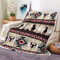 Southwestern Überwurfdecken, Bullenschädel, Aztekenmuster, Indianer-Muster, Tribal, Navajo, Boho, gemütlich, warm, Bett, Couch, Decke, Western-Cowboy, geometrische Fleece-Flanell-Überwürfe zur