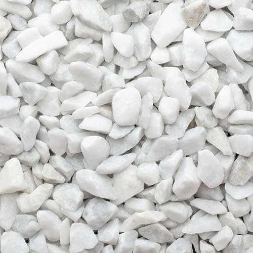 Sassi ciottoli colorati Bianco Carrara granulato 8-12 mm decorazione giardino pietre colorate 25 kg Vivaio di Castelletto