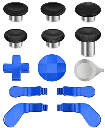 TNP Thumbsticks for Xbox Elite 2 Controller - Accessories Replacement Metal Mod Parts Thumbsticks, Paddles, D-Pads, Tool Compatible with Xbox One Elite Controller Series 2 Core, Blue