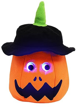 Secchio di zucca dolce per Halloween, borse per caramelle di Halloween, borse portatili Goodie porta caramelle in feltro porta secchio di zucca dolce o aspro cestino di zucca di Halloween per dolci
