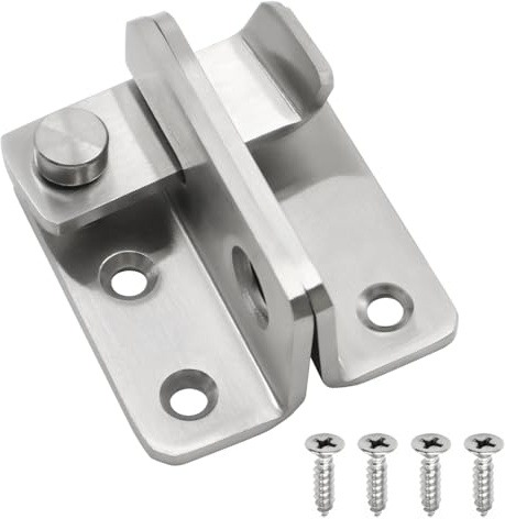 lyualma Groß Verdickter Bolzen Türriegel Edelstahl Schieberiegel Lock Haspe Diebstahlschutz Lock Haspe für Tor Fenster Schlafzimmer - Eine linke Türschnalle