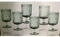 BRANDANI SET 6 CALICE PLISSE TURCHESE VETRO