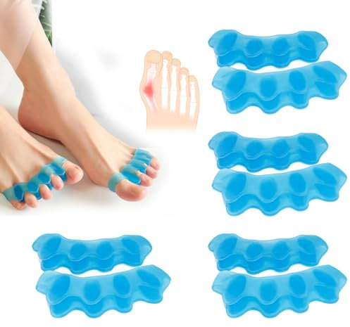4Pairs Toe Separator, Toe straighteners for Curled Toes, Toe Spacers, Toe separators to Correct Your Toe, Toe Straighteners for Correct Bunions,Manicure,Spacer Running Yoga Pedicure