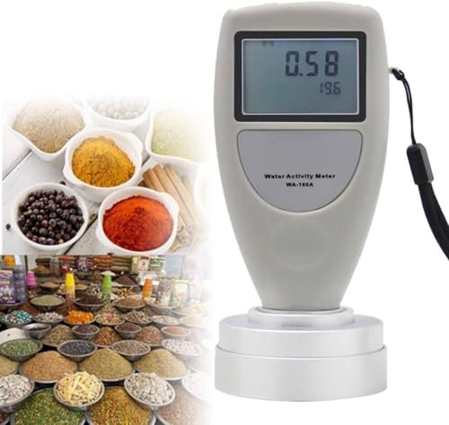 XDLYWUZIQ Edelstahl-Sensor, Wasseraktivitätsmesser, Tester, Monitor, Wa-160a Lebensmitteltester, Feuchtigkeitsmesser, Wasseranalysator-Werkzeug Für Getreide, Obst, Gemüse, Brot, Kekse, Kuchen