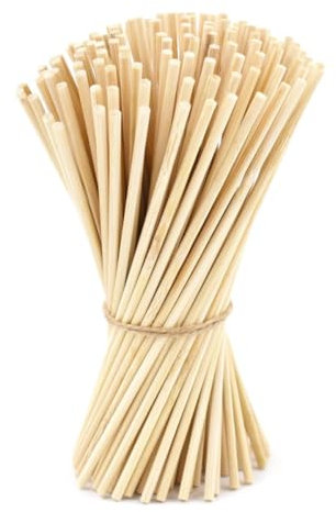 ABACHI WOOD - (60) Naturholz Rundstäbe zum Basteln (40 x 0,4 cm) Packs (30/60/100)