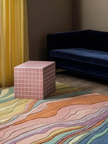 RugVista Marble Teppich, 120 x 180 cm, Mehrfarbig | Moderne, Rechteckig, Niedriger Stapel, Nur chemische Reinigung, Oeko-Tex 100, Wohnzimmer, Esszimmer, Schlafzimmer