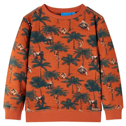 vidaXL Kinder Sweatshirt Langarmshirt Pullover Pulli Kinderpullover Shirt Rostbraun
