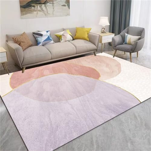 Teppich Esszimmer Wohnzimmer Rechteckiger Teppich Lila Rosa Teppich rutschfest Teppich Küche Waschbar Zimmer Deko Mädchen Teenager Lila 50X80Cm 1Ft 7.7''X2Ft 7.5''