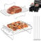 Set di 2 griglie per friggitrice ad aria, in acciaio inossidabile, griglia rettangolare per friggitrice ad aria, accessori compatibili per forno a microonde Ninja Dual Zone