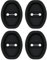 TKSE Car Silicone Door Latch Protective Cover, Black, 4pcs Universal Fit, 94mm x 70mm