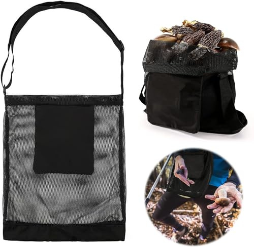 UieaMsio Pilzsammeltasche,Tasche für Futtersuche,Pilz Jagdtasche,Pilztasche,Pilz Tasche Faltbar,Erntetasche,große Kapazität,Pilzfutterbeutel Obstpflücktasche für Camping Reisen,Wandern