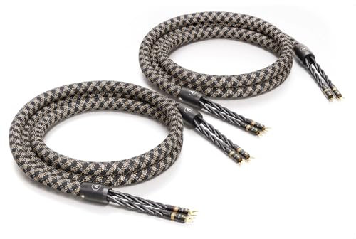 VIABLUE SC-6 AIR Silver Single-Wire * High-End Lautsprecherkabel * Handgefertigt * T8 Kabelschuhe * Modell 2024 * 1 Paar * 300 cm * Splitter * AIRPIPES * 3.0 m