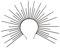 Luwecf Halloween Halo Sonne Stirnband Haarband Kopfbedeckung Requisite Haarreifen Haarband für Partybedarf Bühnenshow Karneval Kostüm, Schwarz