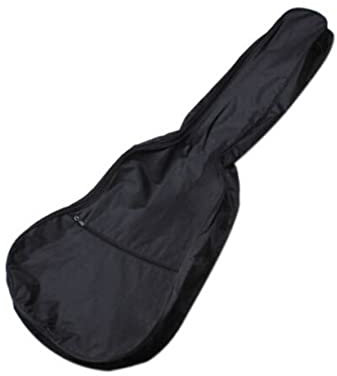 VICASKY 38-Zoll Gitarrentasche Mit Tragegurt Seitlicher Reißverschluss Gepolstert Schwarz