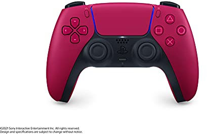 Sony, Manette PlayStation 5 officielle DualSense, Sans fil, Batterie rechargeable, Bluetooth, Compatible avec PS5, Couleur : Cosmic Red (Renewed)