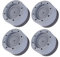 HOMSFOU 4pcs Non- Rubber Pads for Washing Machine Fridge Reduction Foot Mats for Stability and Noise Control Height Skid Base Easy Install Fit