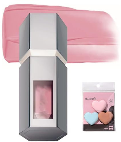 Aztk Jelly Color Liquid Blush Jc04, 2025 2-in-1 Kontur Make-up-Rouge Wasserfestes Blush Filter - Flüssigrouge Ganztägige Highlight-Kontur Mit Mini-Puderquaste(JC04 Fig Coffee)