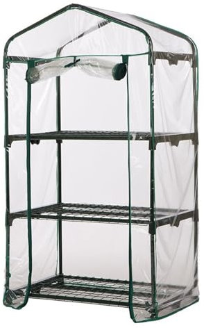 Demsyeq Copertura di ricambio per serra da giardino, 69 x 49 x 126 cm, in PVC trasparente, adatta per piantine in crescita all'aperto (telaio non incluso)