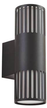 Lindby Wandleuchte außen Lurinda (spritzwassergeschützt (Modern) in Schwarz aus Aluminium (2 flammig, E27) - Außenwandleuchten Wandlampe Led Außenlampe Outdoor für Außenwand/Hauswand