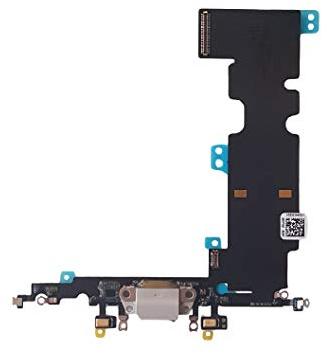 TY BETTERY® Ladebuchse mit Flex Kabel kompatibel mit iPhone 8 Plus - Dock Connector - Weiß