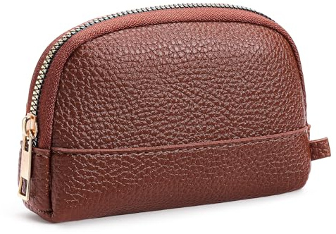 GAEKEAO Portefeuille Femme, Petit Porte Monnaie Femme en Cuir avec Fermeture éclair, Porte-Monnaie Portable, Grande Capacité Mini Pochette de Monnaie Carte