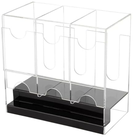 Tuxxjzm Booster Pack Dispenser 3 Slot, 3-Slot Sports Booster Card Pack Box, Acrylic Deck Storage Protector Container Box Case for Home Collection Room Display Shelf Dispensing Organization