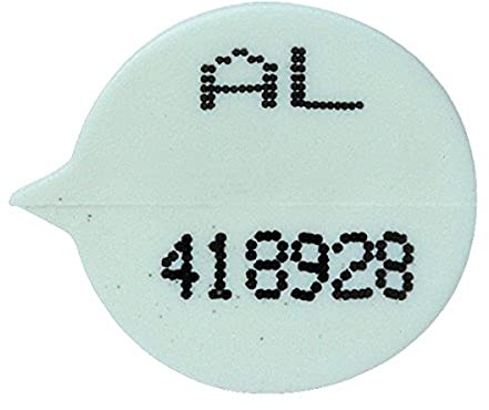 GoSecure Security Seals Numbered Round White (Pack of 500) WSealNO, 15mmX 9mm