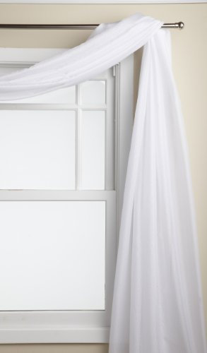 Lorraine Home Fashions Reverie 60-inch x 216-inch Scarf, White