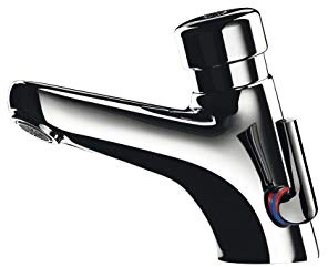 Delabie - Mitigeur temporise pour lavabo TEMPOMIX 2 avec anti-blocage a bouton-poussoir + robinets d arrets droits Ref : 700001