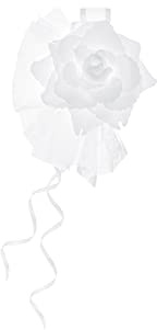 PartyDeco Sträuße mit Rosen weiß 14cm 4 Stk. Hochzeit Party Familientreffen Textilmaterial