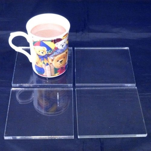 Super Cool Creations Quadrat Acryl 6 Stück Untersetzer