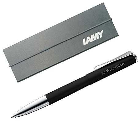 Lamy Tintenroller studio black Modell 367 inkl. Laser-Gravur, Farbe mattschwarz