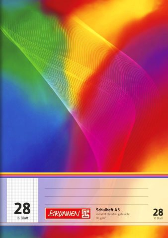 papieto Schulheft/Schreibheft/Rechenheft (Din A5 / 16 Blatt) LINEATUREN FREI WÄHLBAR … (Lineatur 28)