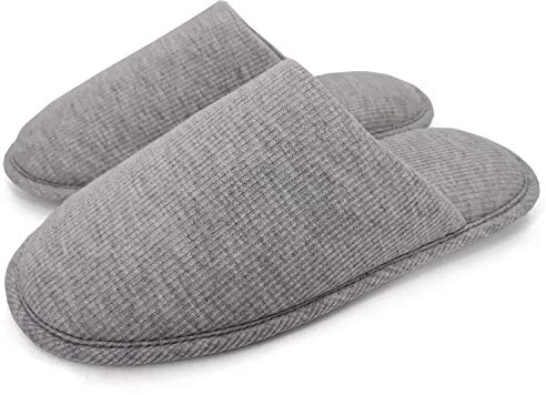 ofoot Pantofole Uomo da Casa in Cotone Organico con Filetto Accogliente, Fodera Interna Lavabile, Scarpe Lavabili per Interni ed Esterni