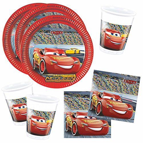 Cars Set Stoviglie Monouso Race | Disney Piatti, Bicchieri, Tovaglioli