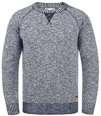 !Solid Thian - Pull en Maille Fine - Homme, Taille:L, Couleur:Insignia Blue (1991)
