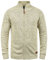 Blend Daniri Herren Strickjacke Cardigan Feinstrick Mit Stehkragen und Reißverschluss, Größe:XL, Farbe:Bone White (70016)