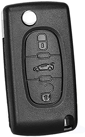 Heart Horse Coque de Rechange pour clé à Distance avec 3 Boutons Motif Cheval en Forme de cœur pour Peugeot 107 207 307 407 607 208 308 408