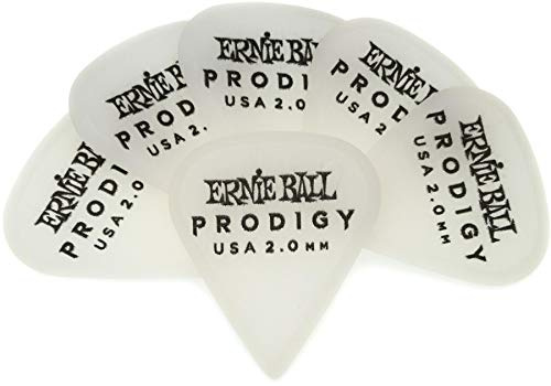 Ernie Ball 2.0 mm White Sharp Prodigy Picks 6-pack