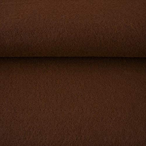 Hochwertiger Bastel-Filz 5 mm stark 670g/qm- Taschenfilz - 45 cm breit Meterware (Braun)