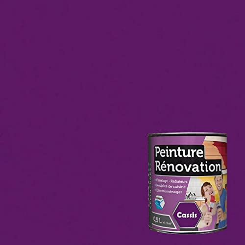 Peinture rénovation surface difficile, Direct sans sous-couche, carrelage, meubles de cuisine, radiateurs, électroménager, de MadeInNature (2 litres pour 10 m² en 2 couches, Cassis) fabriqué par Reca