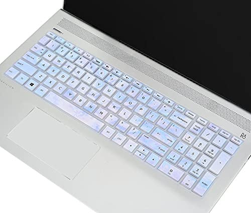 Keyboard Protector Skin Cover Compatible HP Pavilion 15.6 Series/HP 15.6 Touchscreen Laptop 15-BS020WM/HP Pavilion x360 15.6 Series/HP Envy x360 15.6 Series/HP Pavilion 17.3 Series(Marble)